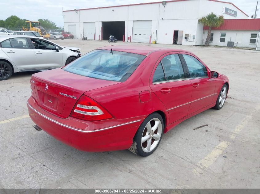 WDBRF40J45F654783 | 2005 MERCEDES-BENZ C 230