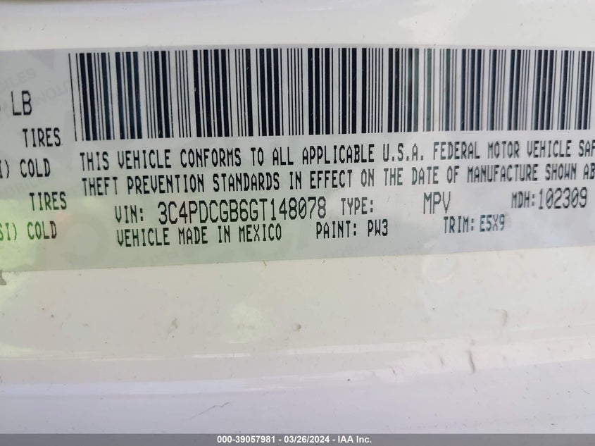 2016 DODGE JOURNEY CROSSROAD - 3C4PDCGB6GT148078