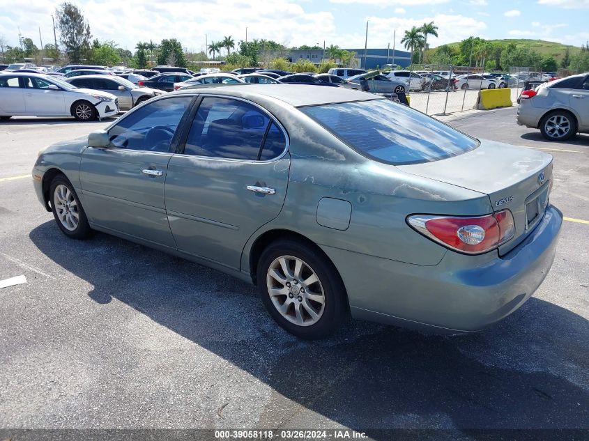 2004 Lexus Es 330 VIN: JTHBA30GX45020333 Lot: 39058118