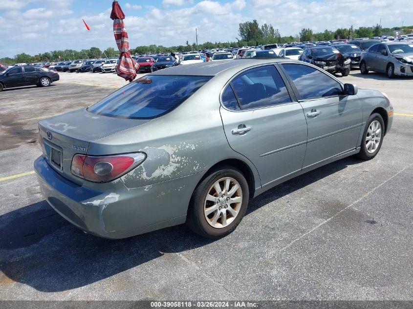 2004 Lexus Es 330 VIN: JTHBA30GX45020333 Lot: 39058118