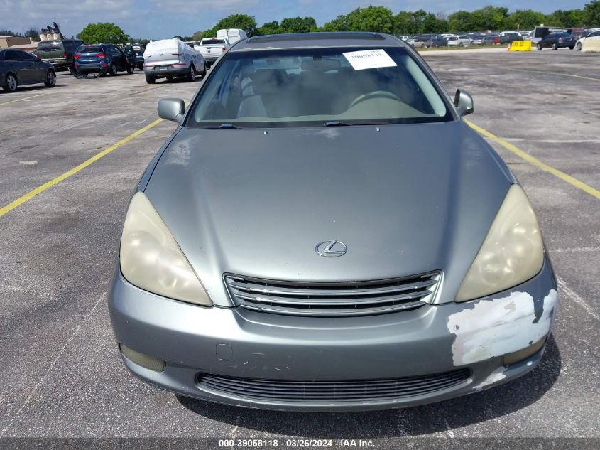 2004 Lexus Es 330 VIN: JTHBA30GX45020333 Lot: 39058118