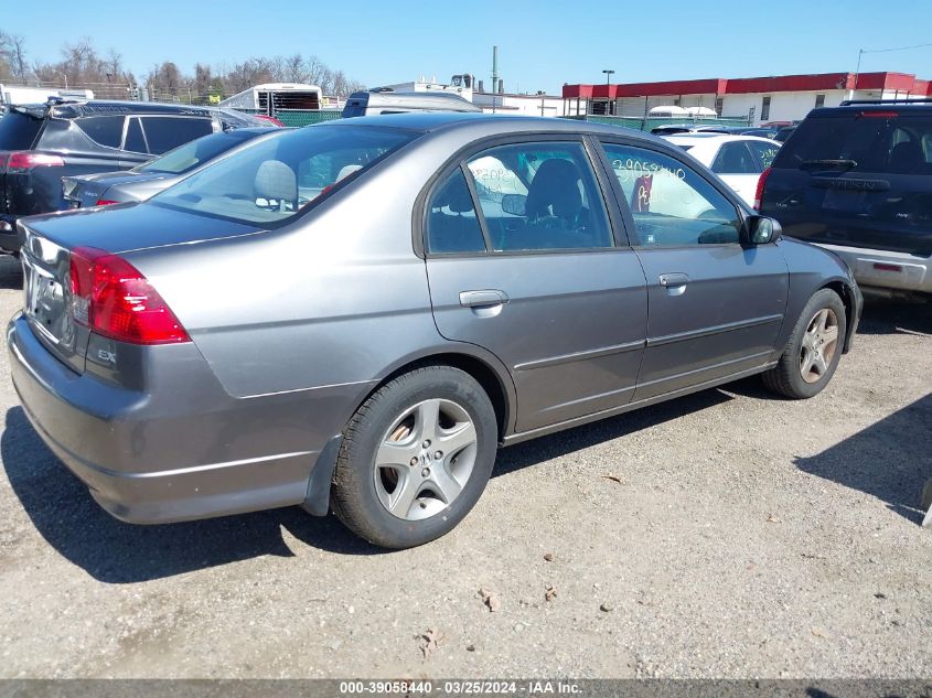 2HGES26765H612627 | 2005 HONDA CIVIC