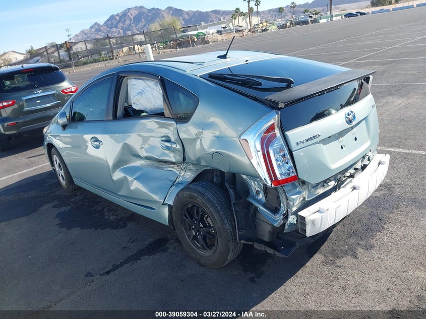 2013 Toyota Prius Three VIN: JTDKN3DU7D5635668 Lot: 39059304