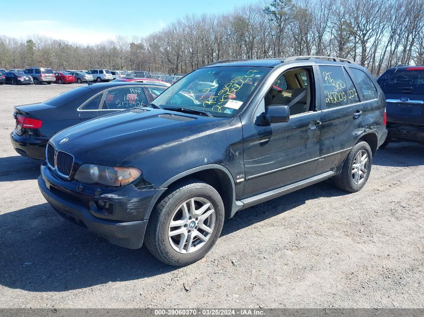 2006 BMW X5 3.0I VIN: 5UXFA13516LY37981 Lot: 39060370