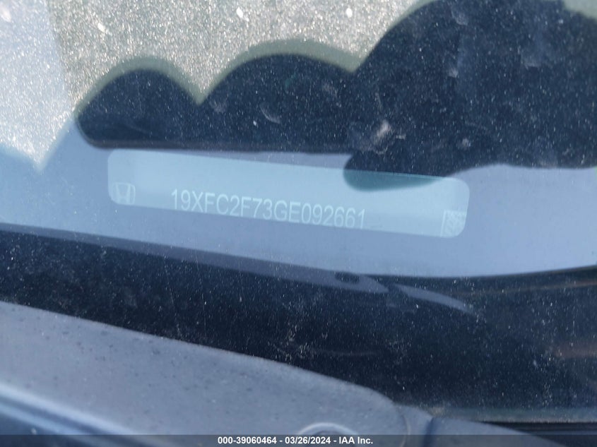 2016 HONDA CIVIC EX - 19XFC2F73GE092661