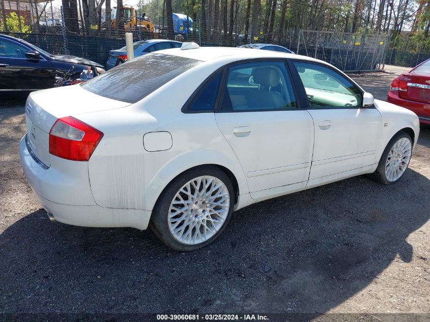 WAULC68E04A225295 | 2004 AUDI A4