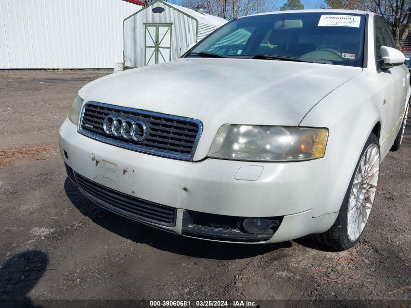 WAULC68E04A225295 | 2004 AUDI A4