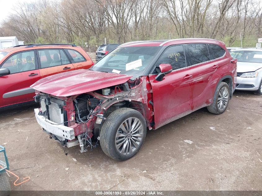 2021 Toyota Highlander Platinum VIN: 5TDFZRBHXMS159540 Lot: 39061993