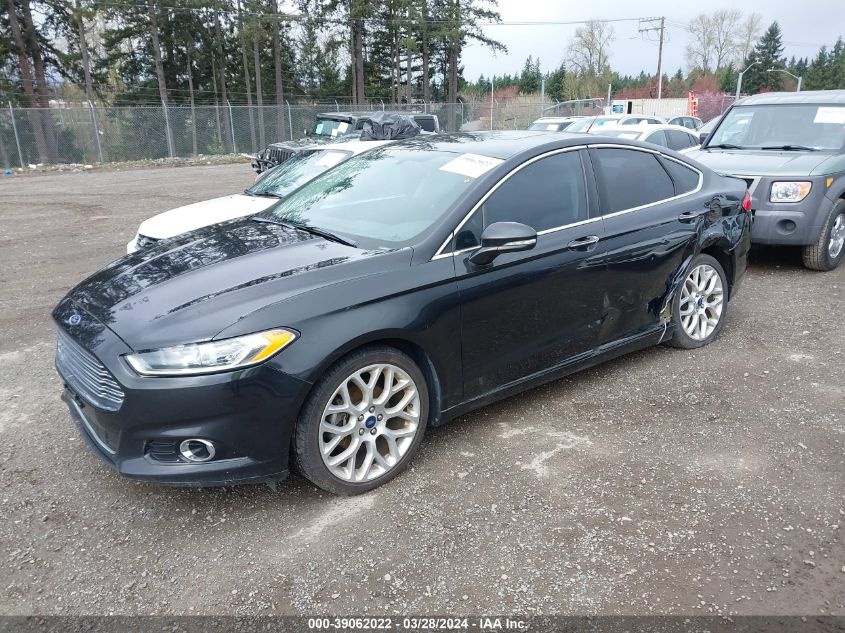 2014 Ford Fusion Titanium VIN: 3FA6P0K93ER195641 Lot: 39062022