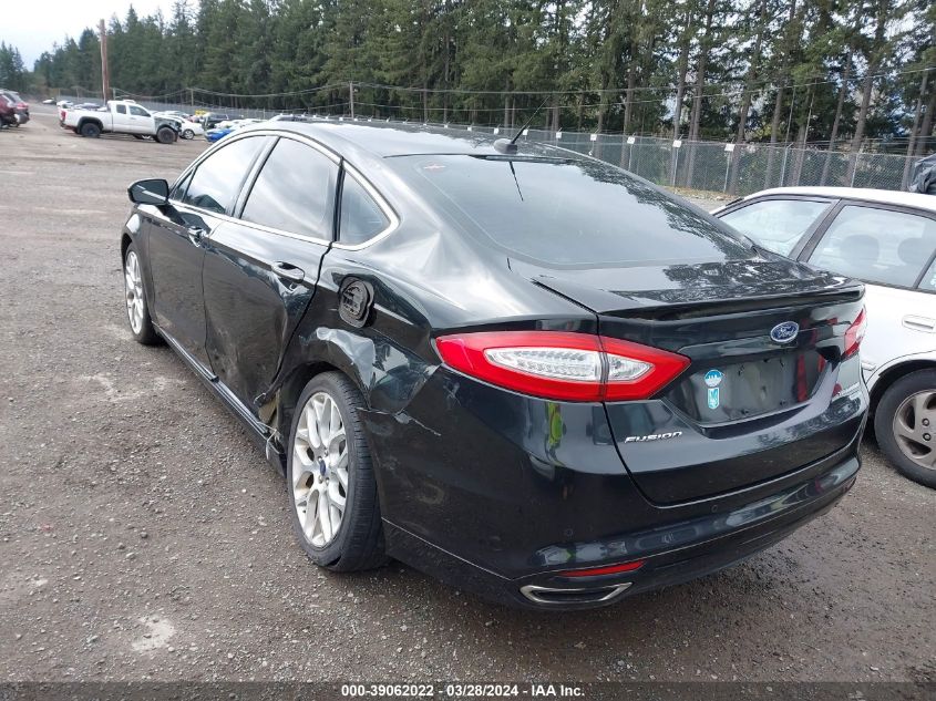 2014 Ford Fusion Titanium VIN: 3FA6P0K93ER195641 Lot: 39062022