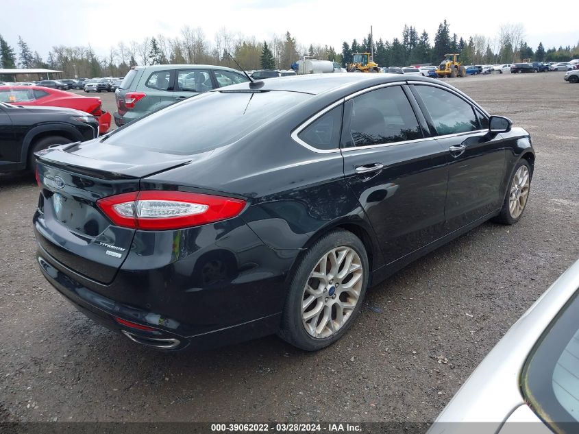 2014 Ford Fusion Titanium VIN: 3FA6P0K93ER195641 Lot: 39062022