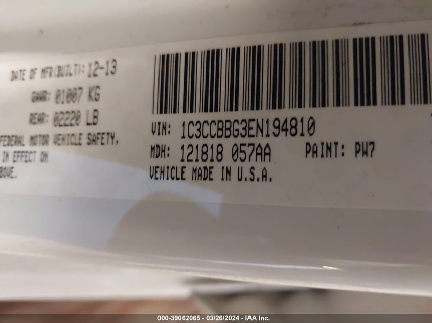 2014 CHRYSLER 200 TOURING - 1C3CCBBG3EN194810