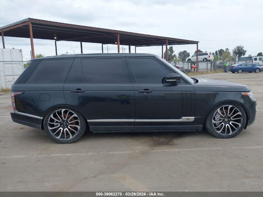 2014 Land Rover Range Rover 5.0L V8 Supercharged VIN: SALGS3TF1EA178763 Lot: 39062270