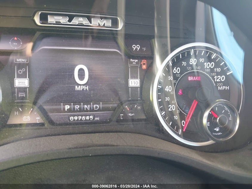 VIN 1C6RREJMXLN252879 2020 RAM 1500 LARAMIE  4X2 "57" BOX