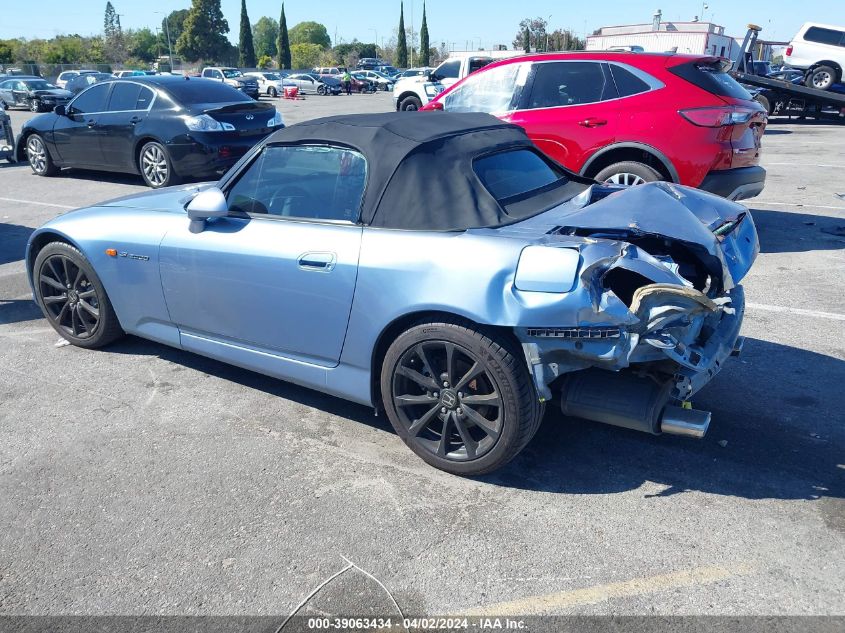 2006 Honda S2000 VIN: JHMAP21406S002744 Lot: 39063434