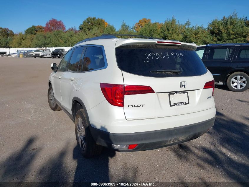 2017 Honda Pilot Ex VIN: 5FNYF6H31HB062443 Lot: 39063989