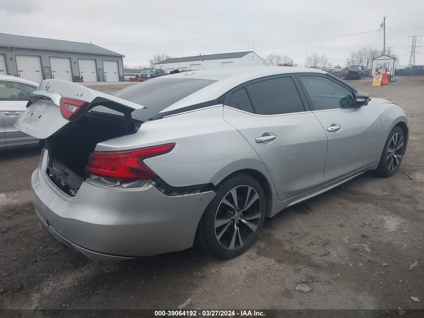 2018 NISSAN MAXIMA 3.5S/SV/SL/SR/PLAT - 1N4AA6APXJC390367