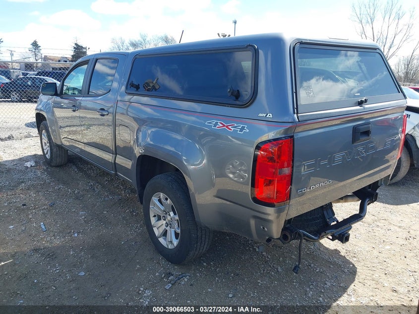 VIN 1GCGTCEN7M1203401 2021 CHEVROLET COLORADO 4WD  LONG BOX LT