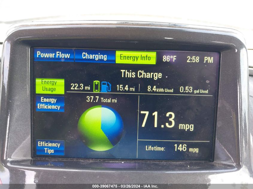 1G1RF6E43EU168101 | 2014 CHEVROLET VOLT