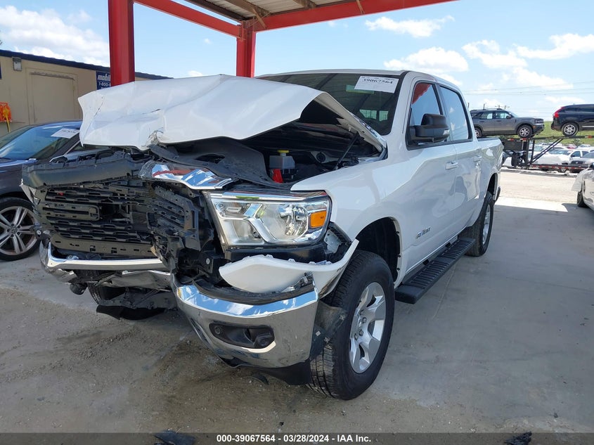 VIN 1C6RRFFG2NN451064 2022 RAM 1500 BIG HORN  4X4 "57" BOX
