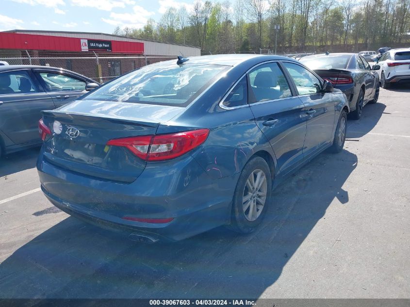 2016 Hyundai Sonata Se VIN: 5NPE24AF2GH370888 Lot: 39067603