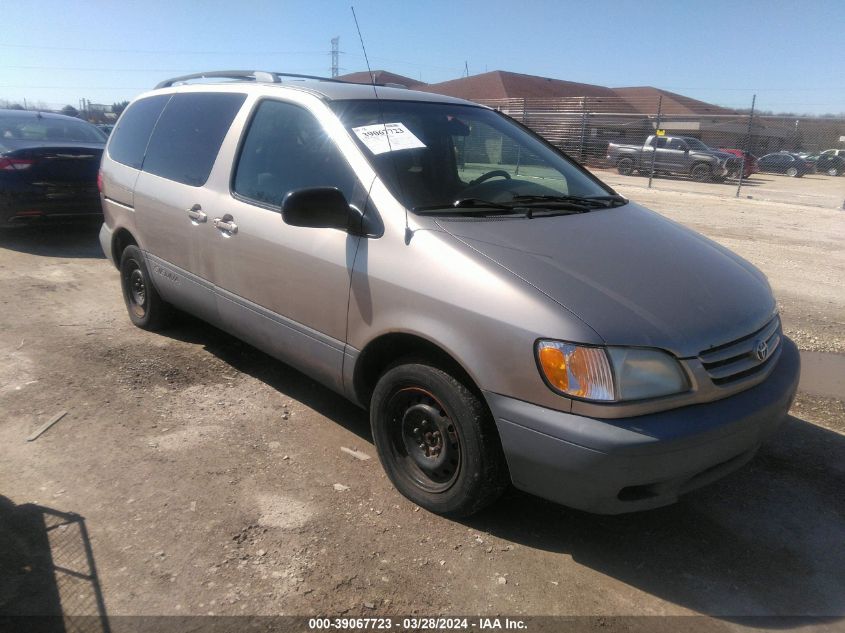 2001 Toyota Sienna Le VIN: 4T3ZF13CX1U409086 Lot: 39067723