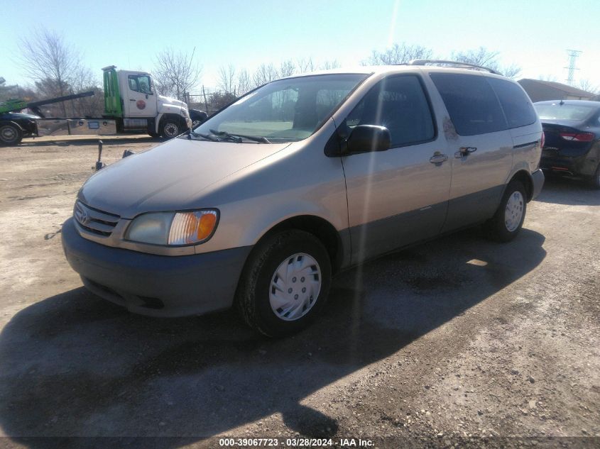 2001 Toyota Sienna Le VIN: 4T3ZF13CX1U409086 Lot: 39067723