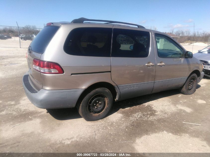 2001 Toyota Sienna Le VIN: 4T3ZF13CX1U409086 Lot: 39067723