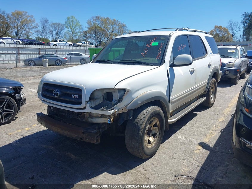 2003 Toyota Sequoia Sr5 V8 VIN: 5TDZT34A13S163020 Lot: 39067755