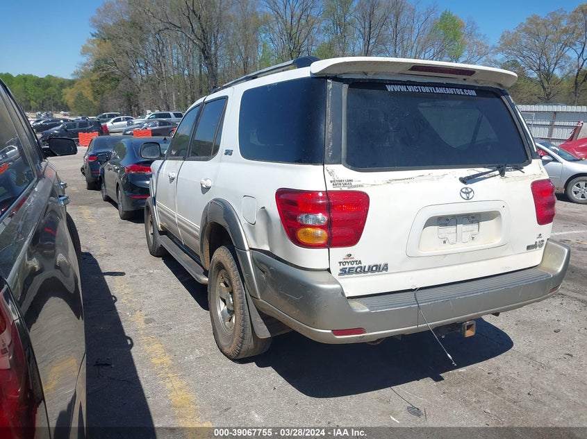 2003 Toyota Sequoia Sr5 V8 VIN: 5TDZT34A13S163020 Lot: 39067755
