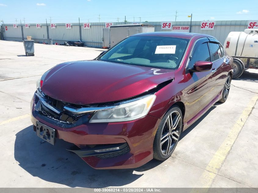 2017 Honda Accord Sport VIN: 1HGCR2F58HA107578 Lot: 39068214