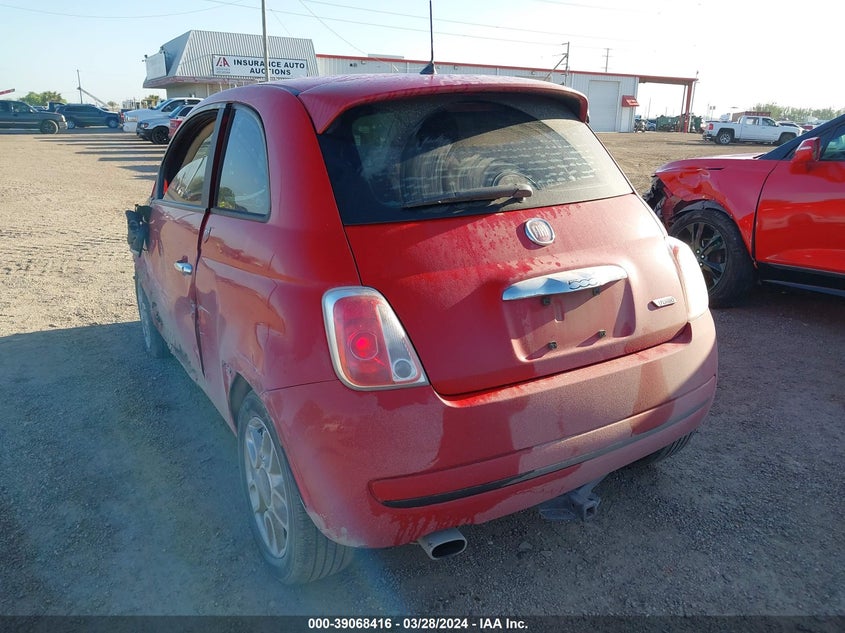 2013 Fiat 500 Pop VIN: 3C3CFFAR5DT554398 Lot: 39068416