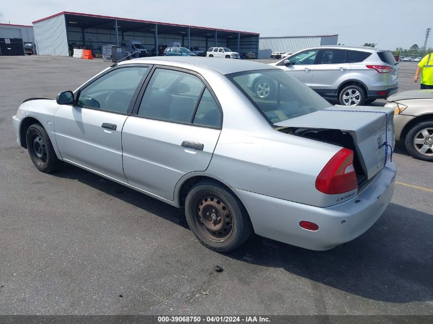 2001 Mitsubishi Mirage Es VIN: JA3AY26C51U031277 Lot: 39068750