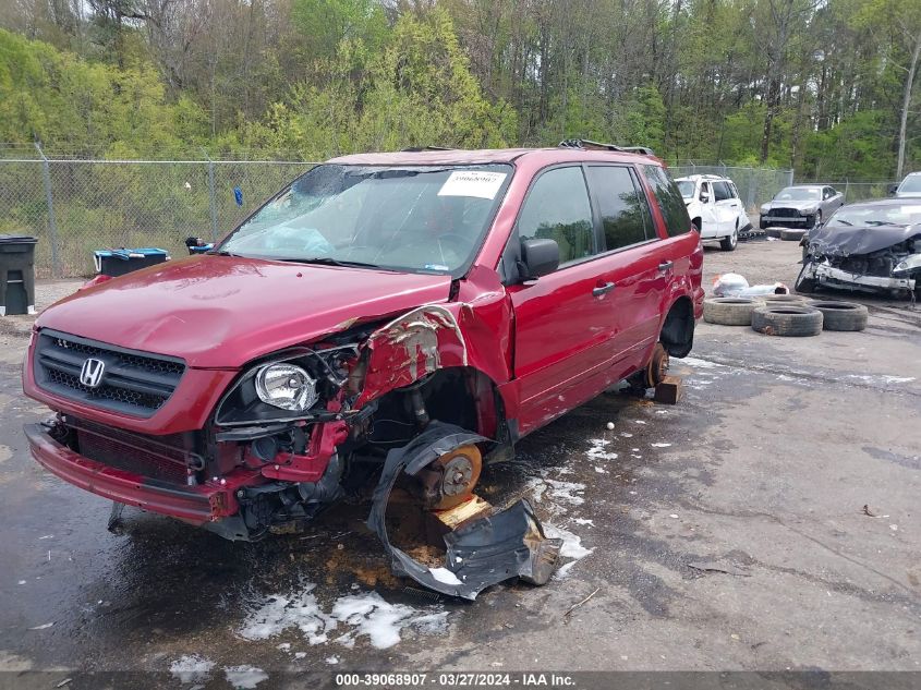 2004 Honda Pilot Ex-L VIN: 2HKYF18594H535103 Lot: 39068907