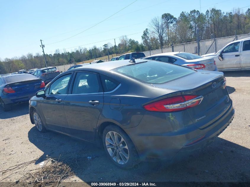 2019 Ford Fusion Hybrid Se VIN: 3FA6P0LU0KR256670 Lot: 39068949