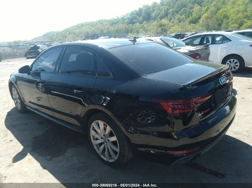 2018 Audi A4 2.0T Premium/2.0T Tech Premium VIN: WAUDNAF47JN017320 Lot: 39069216