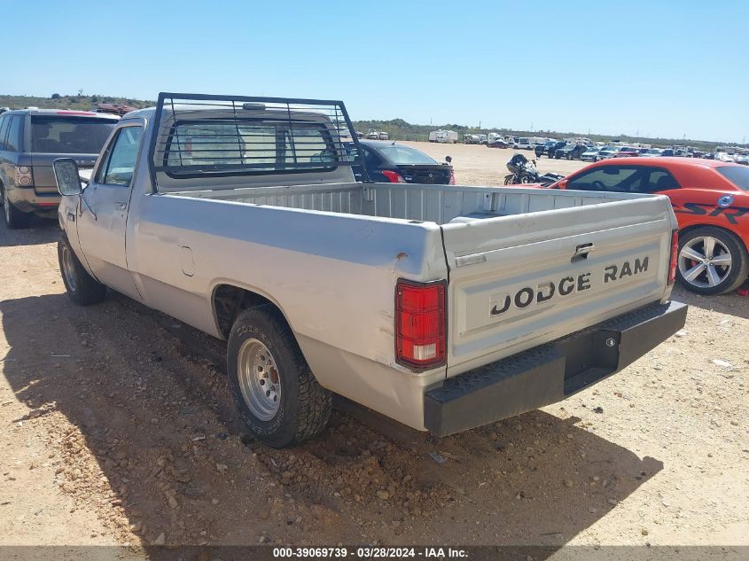 1987 Dodge D-Series D150 VIN: 1B7HD14T4HS331617 Lot: 39069739