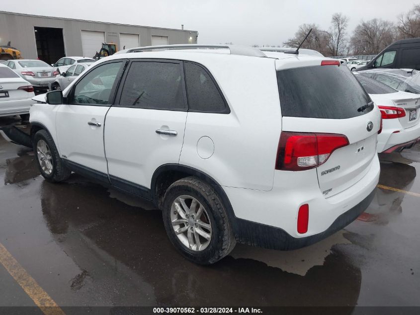 2015 Kia Sorento Lx V6 VIN: 5XYKTDA7XFG579844 Lot: 39070562