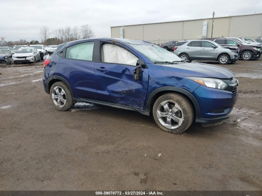 2016 Honda Hr-V Lx VIN: 3CZRU6H37GM761784 Lot: 39070772