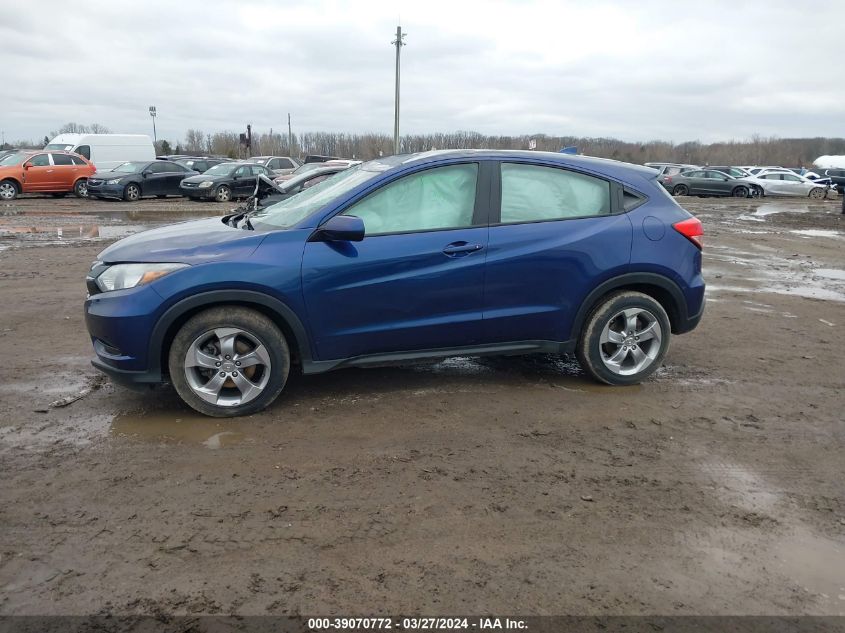 2016 Honda Hr-V Lx VIN: 3CZRU6H37GM761784 Lot: 39070772