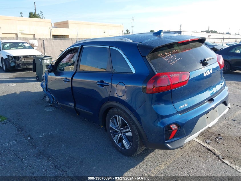2022 Kia Niro Lxs VIN: KNDCB3LC1N5545858 Lot: 39070894