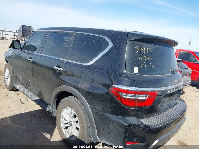 2023 Nissan Armada S 4Wd VIN: JN8AY2ED9P9693682 Lot: 39071351