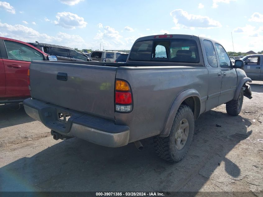 2000 Toyota Tundra Ltd V8 VIN: 5TBRT3814YS099033 Lot: 39071385