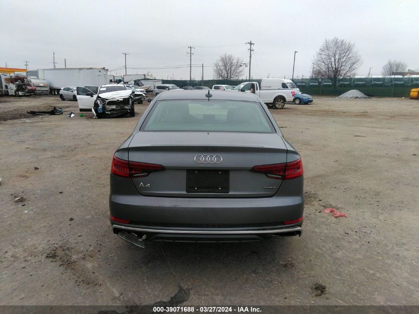 2019 Audi A4 45 Premium VIN: WAUDNAF42KN020045 Lot: 39071688