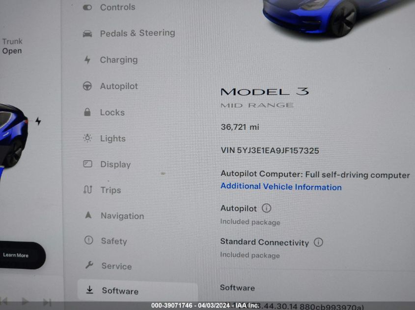 5YJ3E1EA9JF157325 2018 Tesla Model 3 Long Range/Mid Range