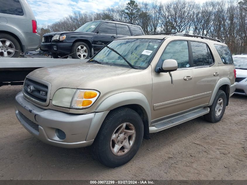 2002 Toyota Sequoia Sr5 V8 VIN: 5TDBT44A62S087493 Lot: 39072299