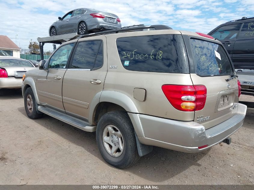 2002 Toyota Sequoia Sr5 V8 VIN: 5TDBT44A62S087493 Lot: 39072299