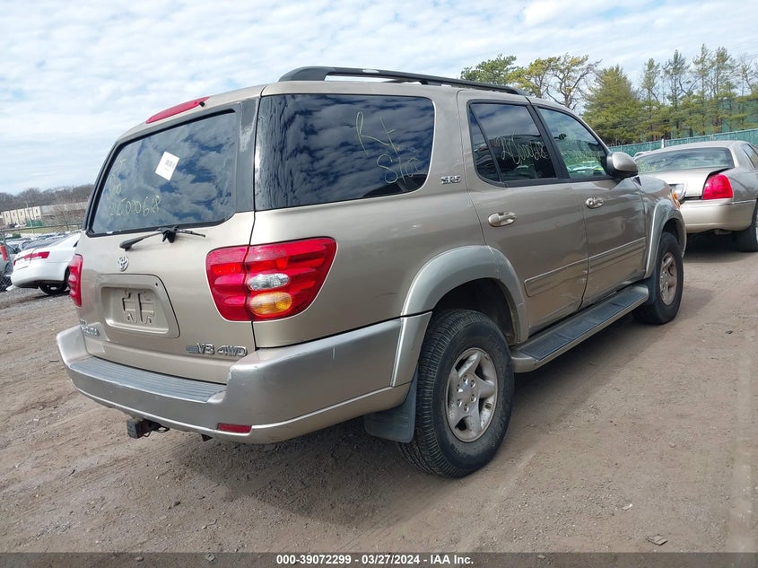 2002 Toyota Sequoia Sr5 V8 VIN: 5TDBT44A62S087493 Lot: 39072299