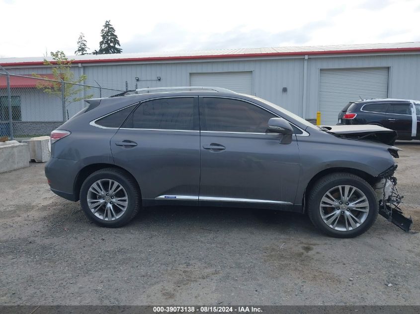 2013 Lexus Rx 450H VIN: JTJBC1BA3D2060826 Lot: 39073138