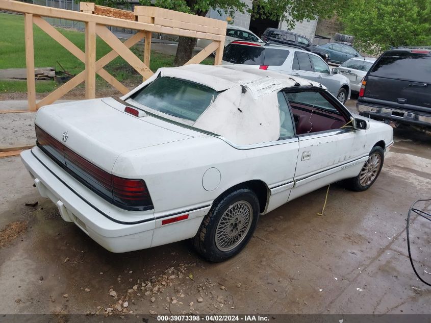 1991 Chrysler Lebaron VIN: 1C3XJ4537MG127304 Lot: 39073398